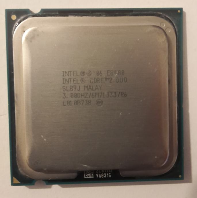 Intel Core 2 Duo E8400 (3 GHz, 6MB cache, 1333 MHz FSB)