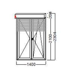 NAJJEFTINIJA PVC BALKONSKA VRATA DECCO U BOJI 140x230,4 S ROLETOM!