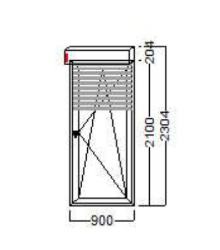 NAJJEFTINIJA PVC BALKONSKA VRATA DECCO U BOJI 90x230,4 S ROLETOM!