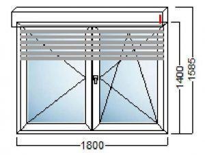 NAJJEFTINIJI PVC PROZOR SA ROLETOM U HR! -180x140-2K + ALU ROLETA