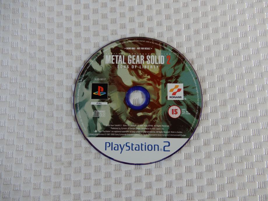 Metal Gear Solid 2 demo disc TOP stanje za Playstation 2 PS2