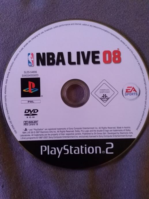 NBA live 08 ps2