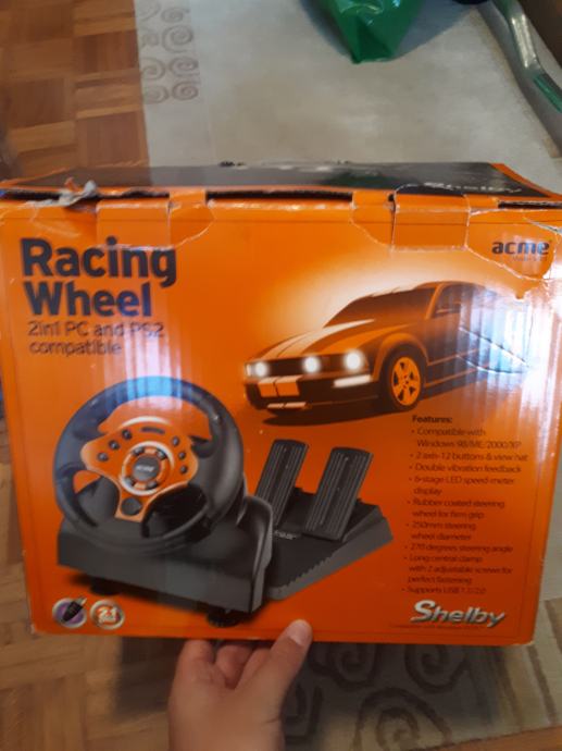 Acme racing wheel za PS2 i PC