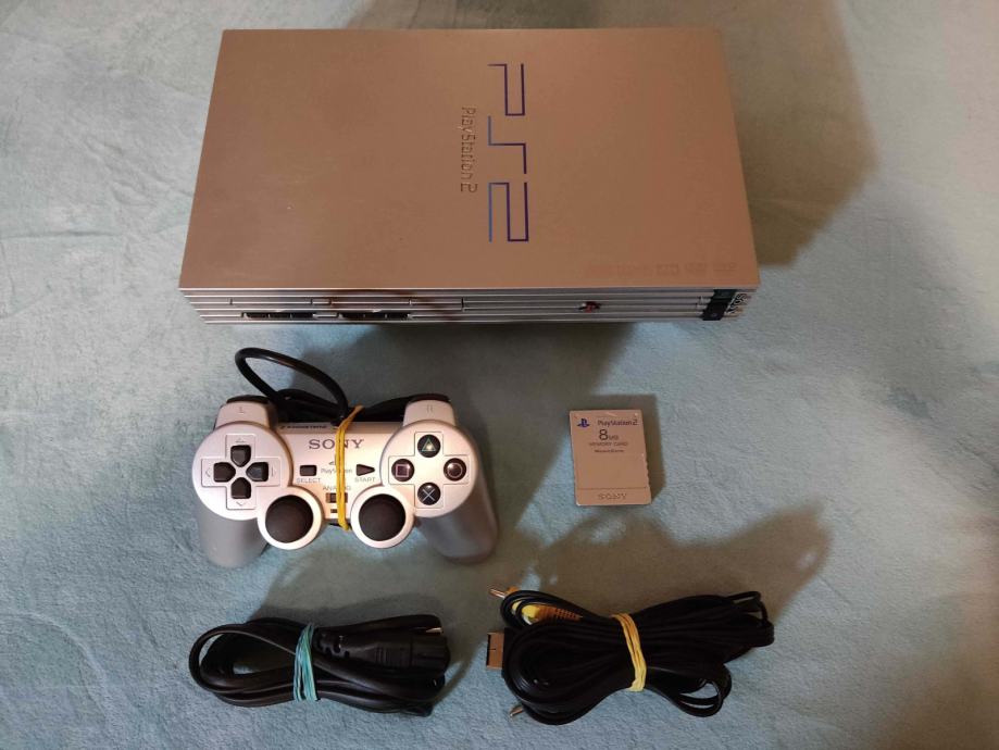 PS2 FAT Silver+Chip+igre