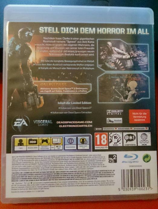 dead space 2 limited edition ps3 extraction on disc