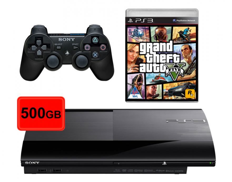 PS3 ULTRA SLIM 500 GB + GTA 5 JAMSTVO AKCIJA