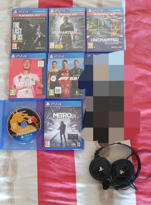 Igre za Playstation4 i slušalice sa mikrofonom