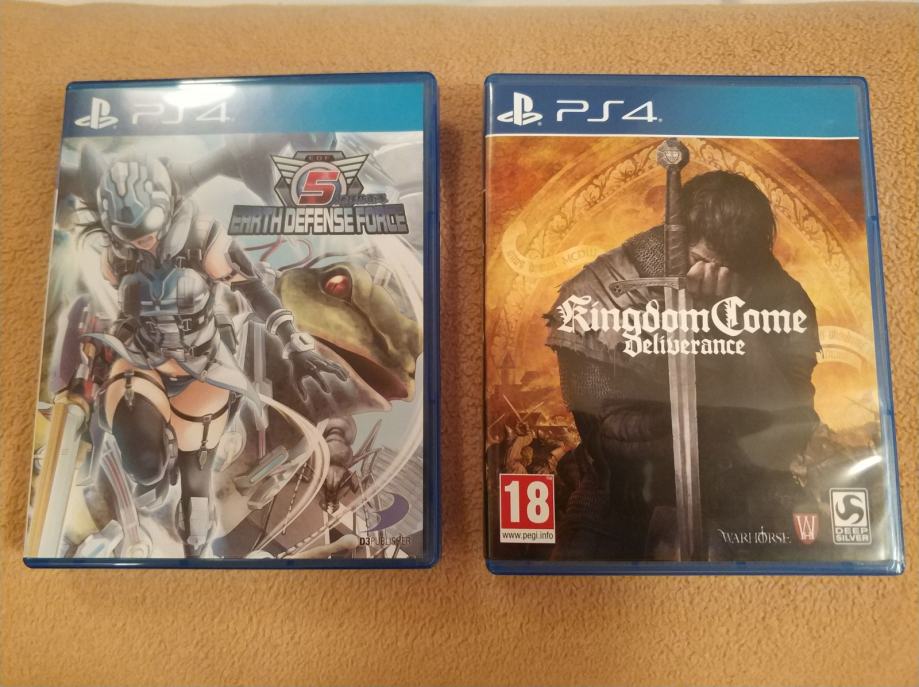 Prodajem PS4 igre Kingdom Come Deliverance i Earth Defense Force 5