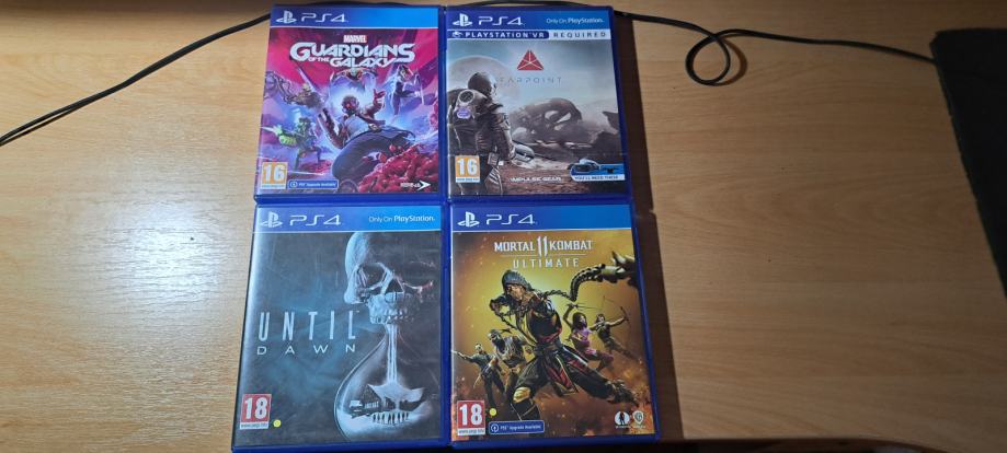 Ps4 igre (Guardians, Mortal Kombat, Farpoint i Until Dawn)