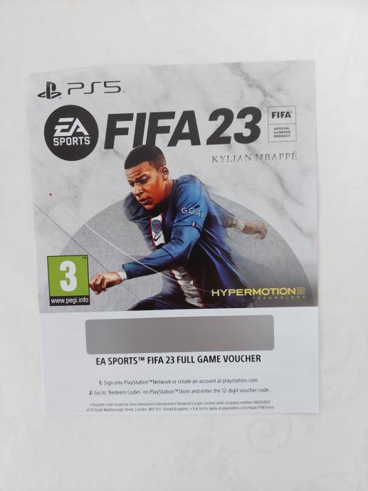 FIFA 23 PS5 voucher + ultimate team voucher