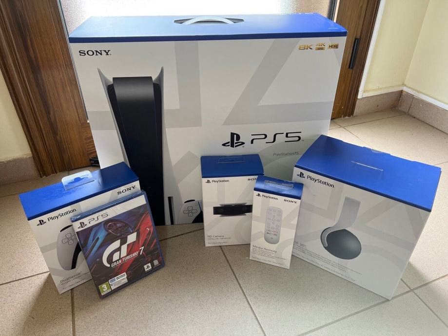 Sony PlayStation 5 Disc PS5 + 2 bežična kontrolera DualSense NOVO