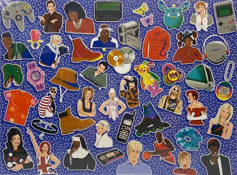Galison puzzle 500 komada slavne osobe iz 90-ih novo zapakirano