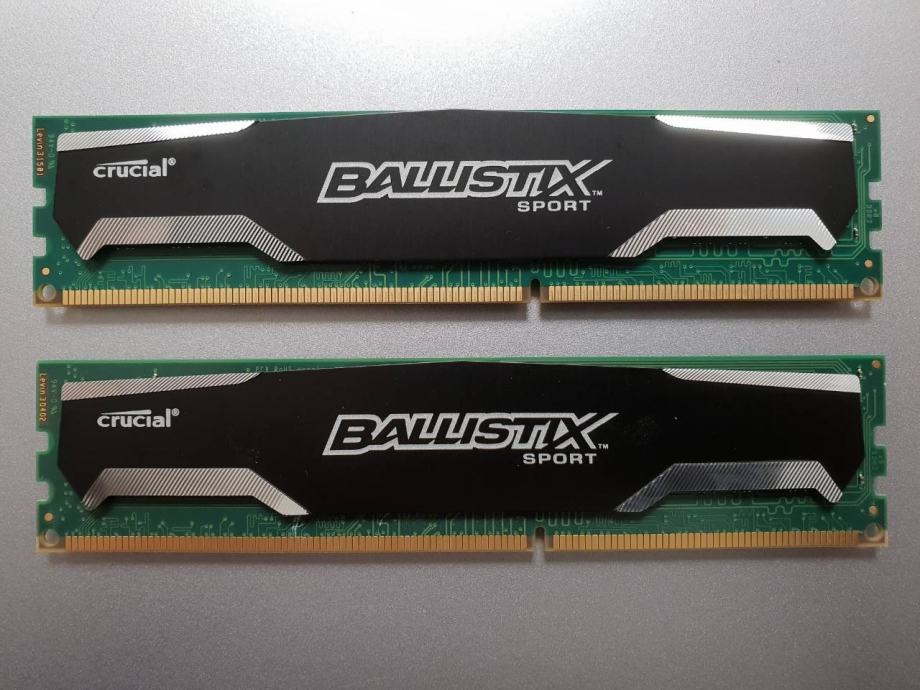 2 x 8GB (16GB) Crucial Ballistix Sport DDR3, 1600Mhz, 240-pin, Non-ECC