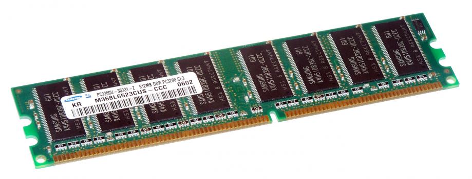 512MB SAMSUNG M368L6523CUS-CCC DDR Pc3200 cl3 DIMM