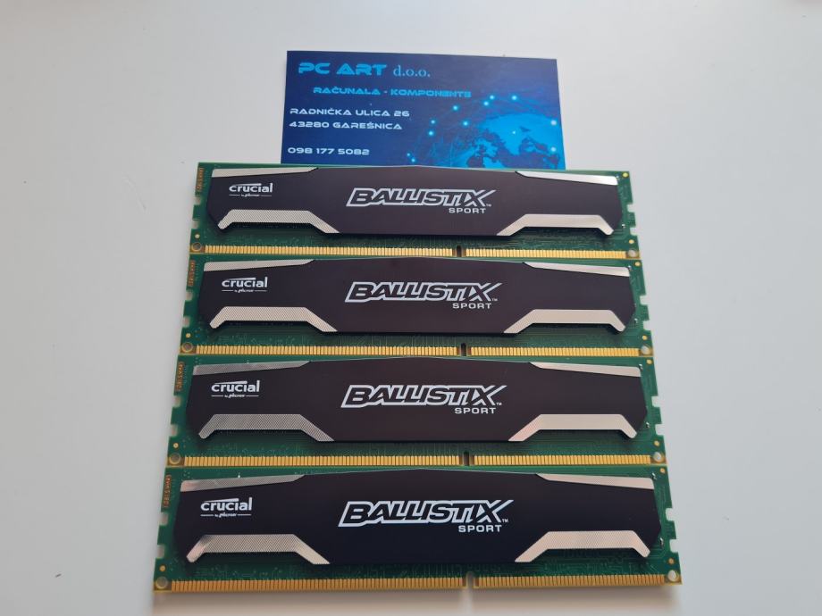 Crucial Ballistix Sport 32GB (4x8GB) DDR3, PC3, 1600 MHz - Račun / R1