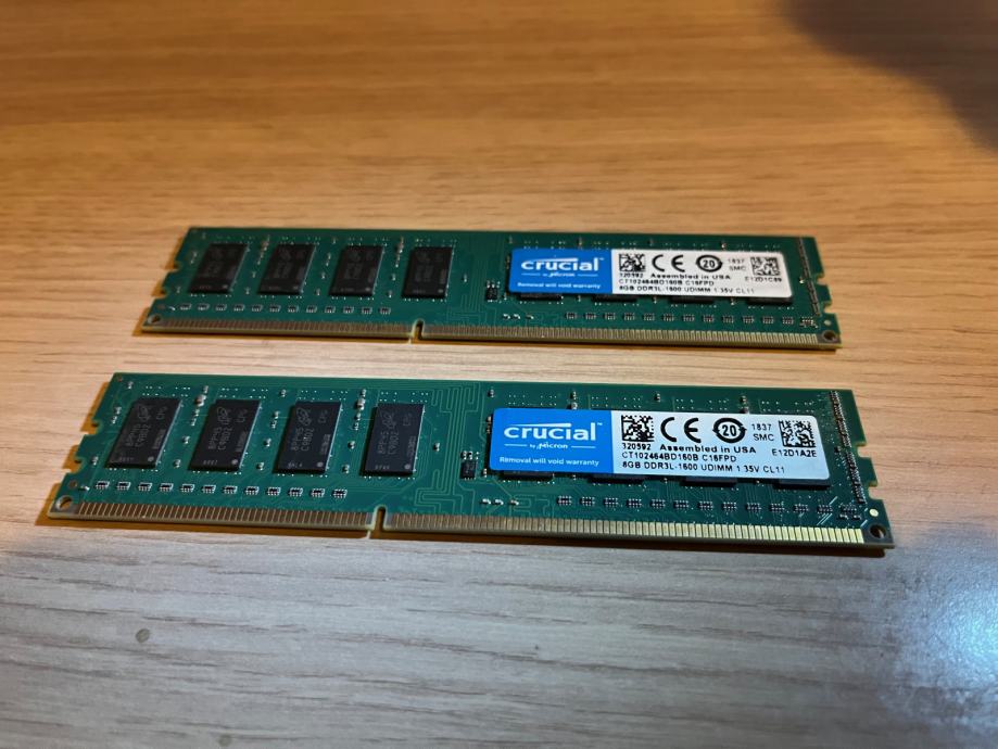 Crucial DDR3L 8GB 1600 - 1,35V - 2 kom.