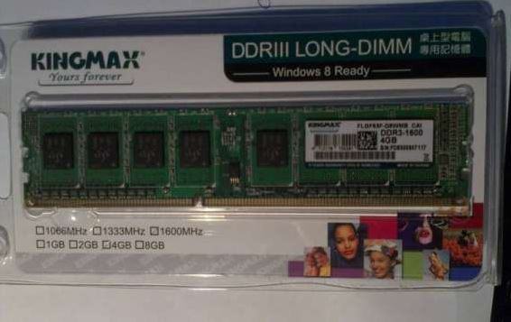 DDR3 4GB Kingmax Kingston Novo Zapakirano