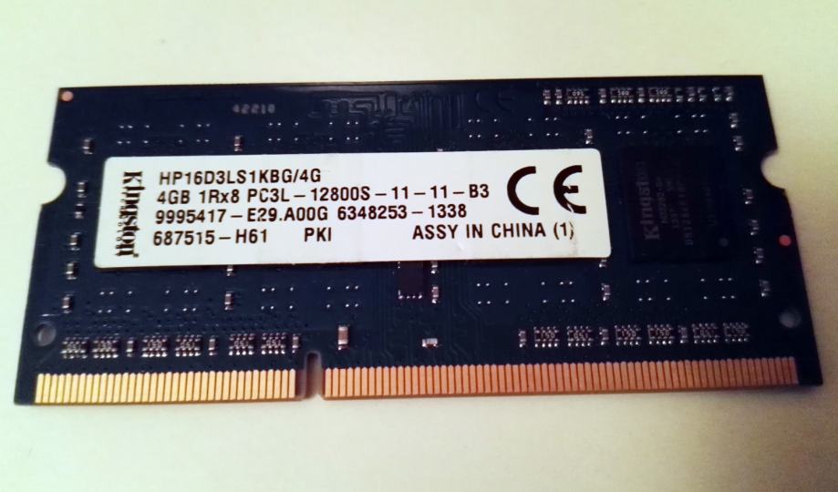 DDR3L RAM za laptop, 4Gb, 12800 HP