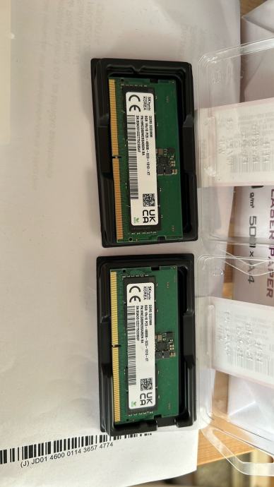 16GB (2 x 8GB) DDR5 SODIMM