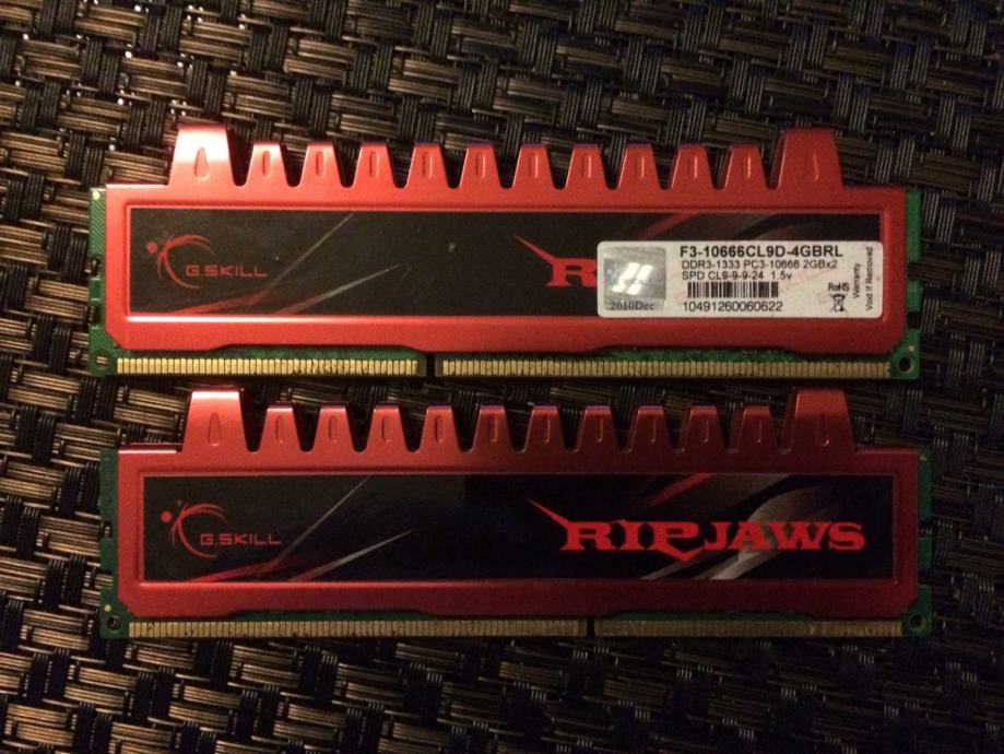 G.SKILL RIPJAWS DDR3-1333 8GB (2x4) RAM MEMORIJA