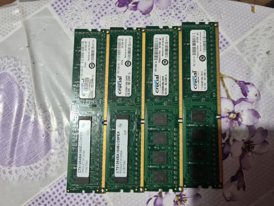 Crucial ddr3 16gb 1600mhz 4x4gb pc3-12800u