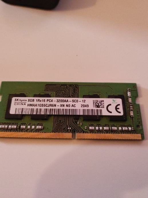 HYNIX RAM 8GB PC-4 3200A DDR4 SODIMM za laptop - NOVO
