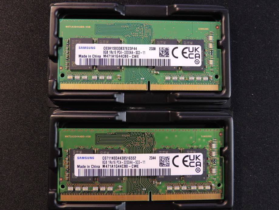 MEMORIJA SAMSUNG DDR4 16GB (2x8GB) PC4 3200 SODIMM 1Rx16 M471A1G44CB0