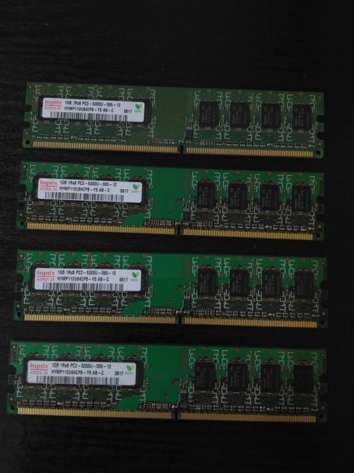 Prodajem 4x1GB DDR2 memorije - Hnnix - 10eu fiksno