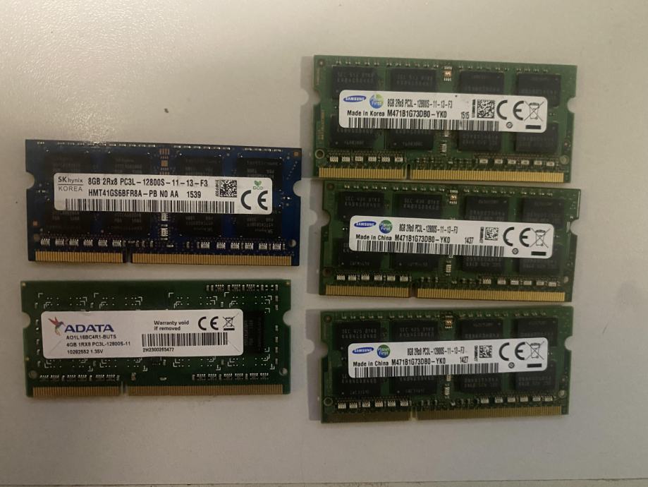 RAM sodimm 8GB (1x8GB) DDR3L, više komada