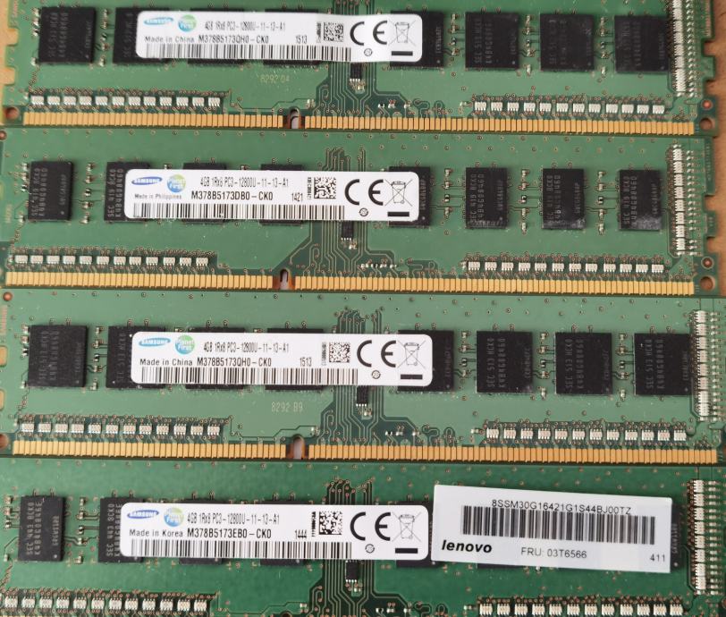 Samsung ddr3 16gb 4x4gb 1600mhz dimm za pc