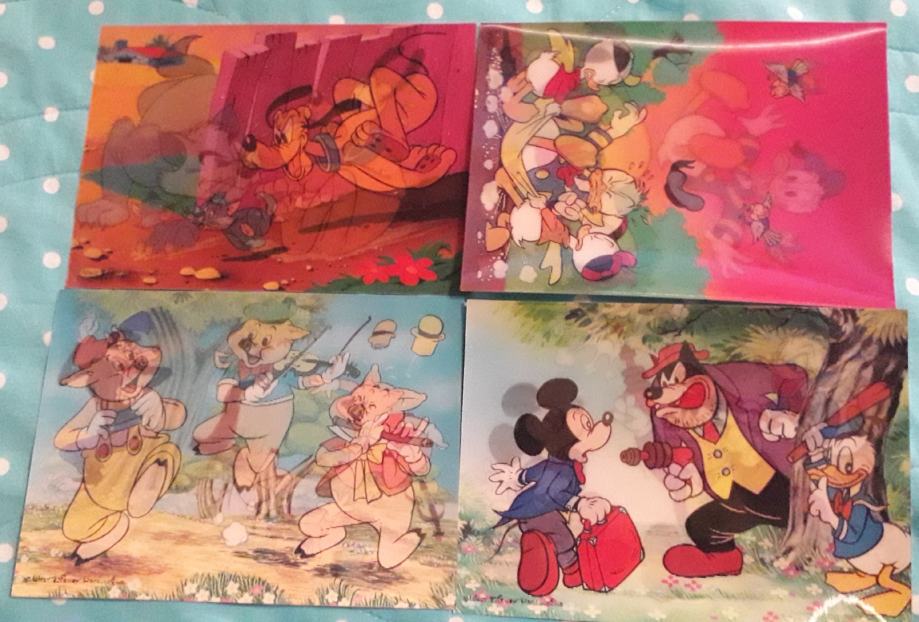 4 WALT DISNEY RAZGLEDNICE 3D..LOT