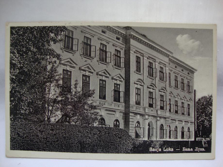 Banja Luka postcard , dopisnica Banja Luka Militarhause cca 1936.