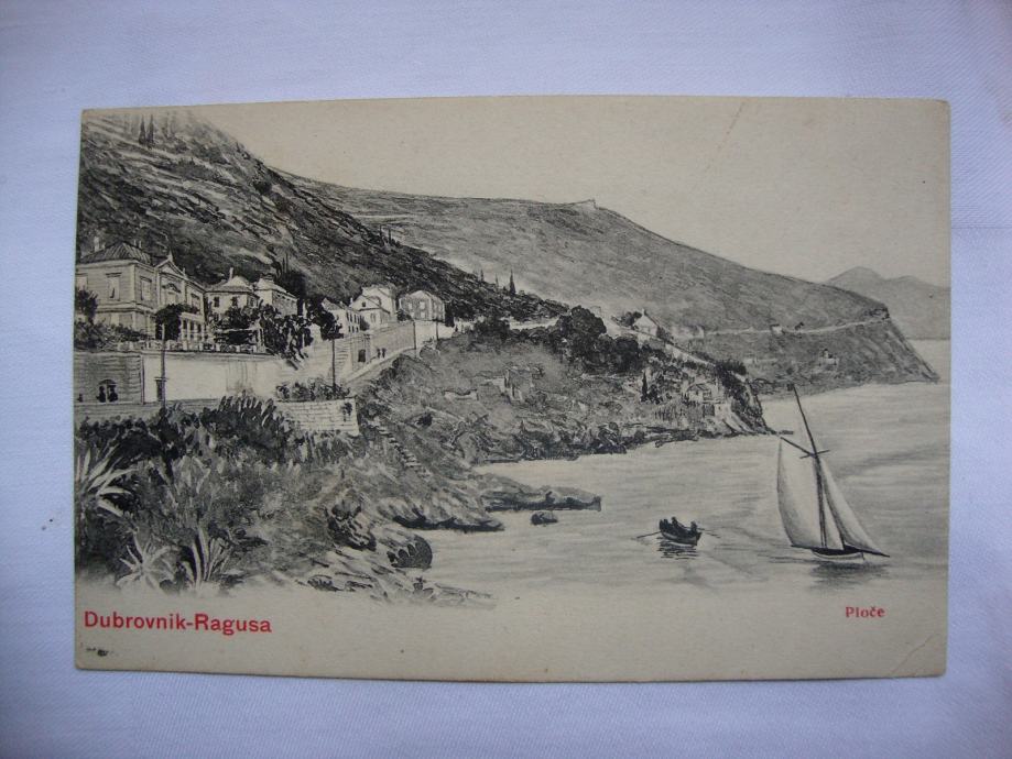 DUBROVNIK - RAGUSA , PLOČE postcard 1913.god - Razglednica putovala