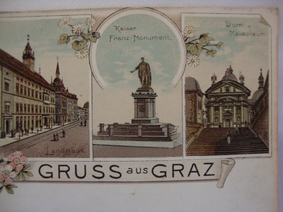 Gruss aus GRAZ 1898. postcard 2706 - Dopisnica putovala za Trogir 1898