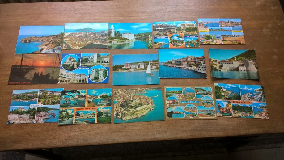 Jadran Hrvatska razglednice lot 15 komada