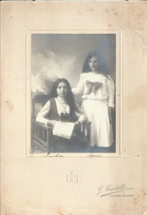 MARIJA GIUDICI I GIULIA LASTA - VILA D OGNA 4.10.1911 g.