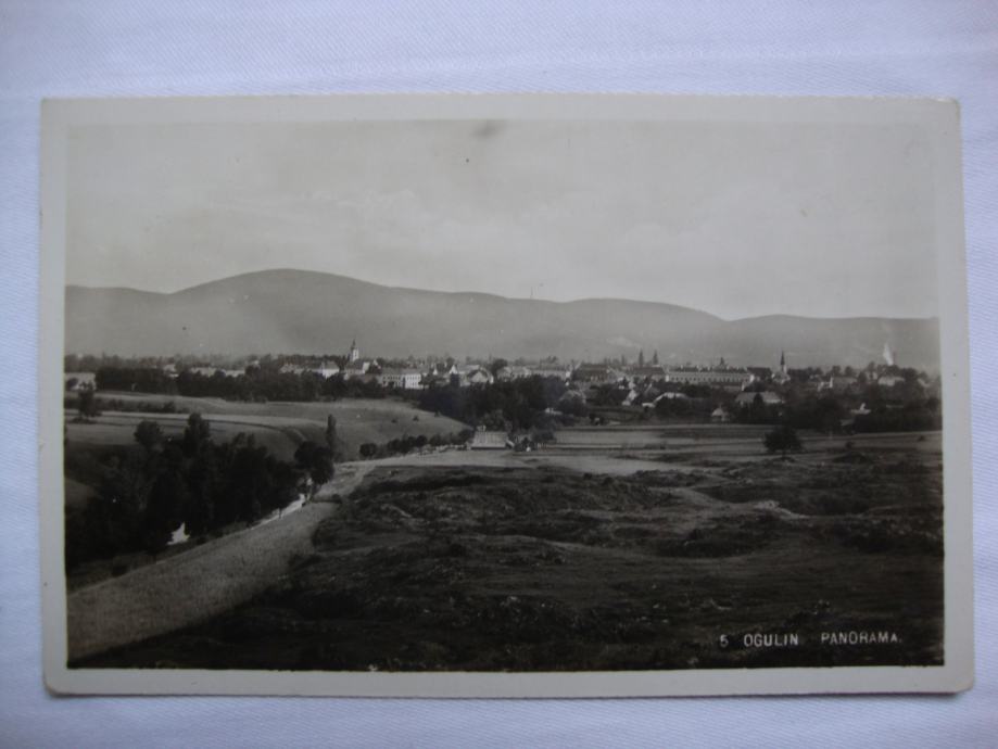 OGULIN PANORAMA foto-postcard - 1930. god.-putovala za Omiš