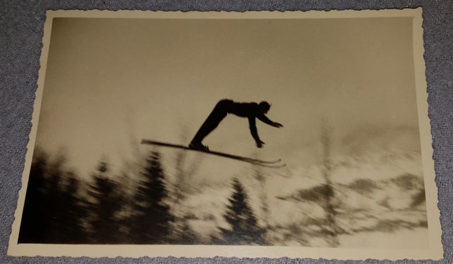 PLANICA SKIJAŠKI SKOKOVI STARA PREDRATNA FOTO RAZGLEDNICA