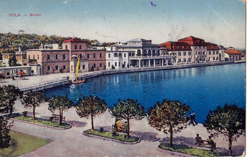 POLA  PULA ISTRA OTOK BRIONI  STARA RAZGLEDNICA 1914