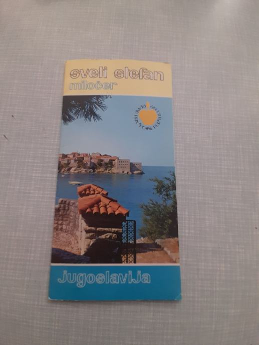 turisticki prospekt sveti stefan miločer 70-tih godina