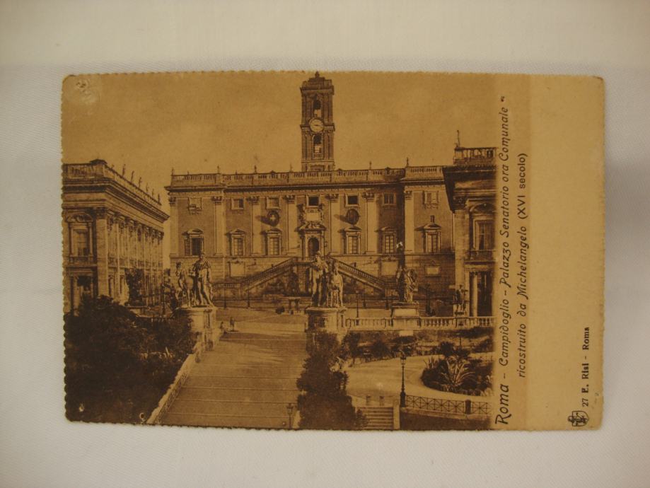 Roma-Cmpidoglio-Plazzo Senatorio ora Comunale,old postcard-razglednica