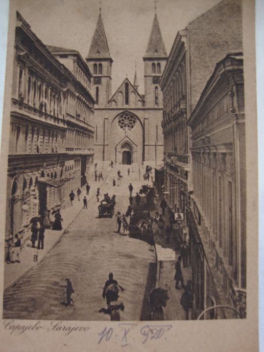 Sarajevo Church postcard 1920., - SARAJEVO dopisnica putovala