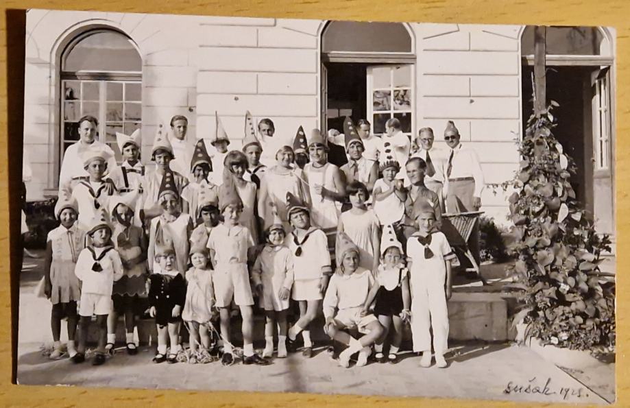 Stara RPPC fotografija Karneval Sušak Maškare Sussa Fiume Rijeka