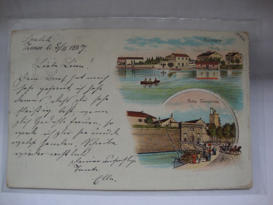 Zara old postcard 1896. - P.Stauber Zara - DOPISNICA Zadar -putovala