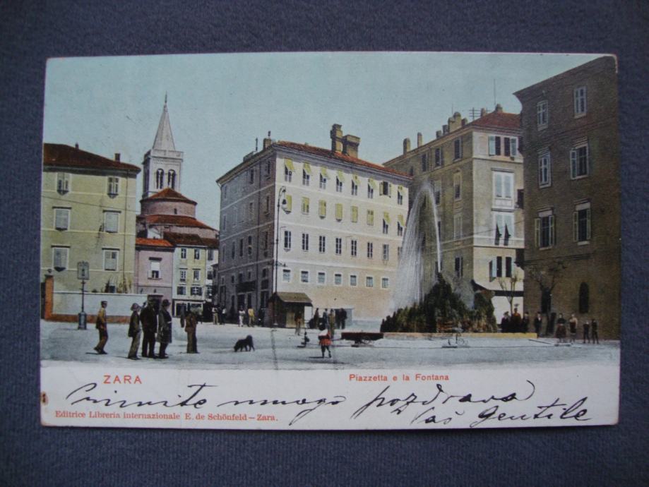 ZARA postcard 1904. E. de SCHONFELD - Dopisnica putovala 1904.