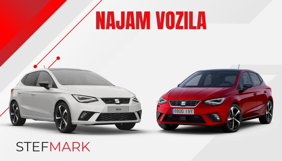 RENT A CAR ZAGREB / DAN 50 € / NAJAM AUTOMOBILA / SEAT IBIZA 2024