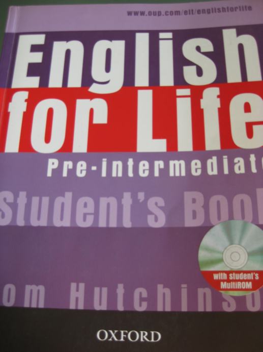 ENGLISH FOR LIFE, Tom Hutchinson, Student`s book u boji + CD, novo,