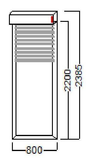 ROLETA 80X220 ALU