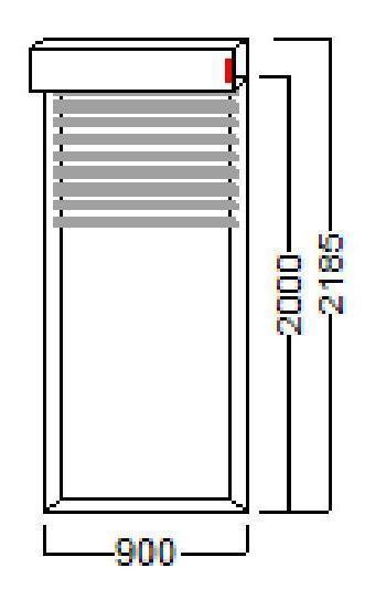 ROLETA 90X200 ALU