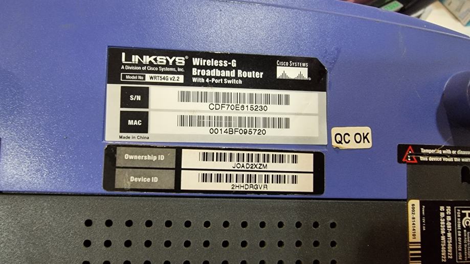 Router Linksys Wrt G